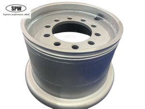Tube steel wheel with rim size 12.00-21 for 425/85R21 tires