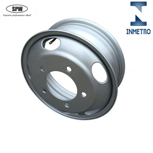 Tubeless steel truck wheel with rim size 16.0*5.5 Inch for 7.5R16 tires, Brazil INMETRO available