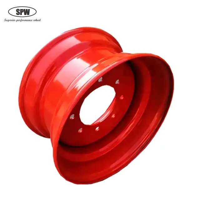 Agricultural wheel rim 9.75x16.5 used in harvester area with customized surface color