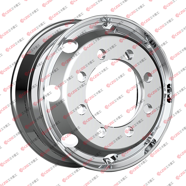 Machined Aluminum Wheel with Rims Size 19.5✖7.5 for Tire 245/70R19.5