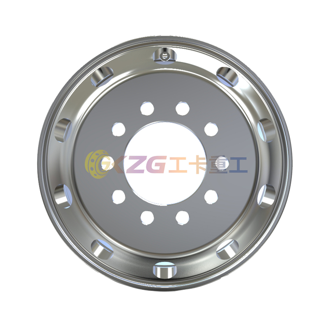 Forged aluminum wheel with rim size 19.5✖6.75 for tires 9R19.5 225/70R19.5