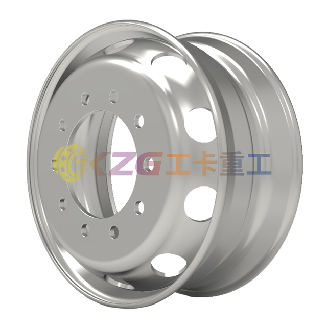 White color Tubeless truck wheel rim with size 24.5*8.25