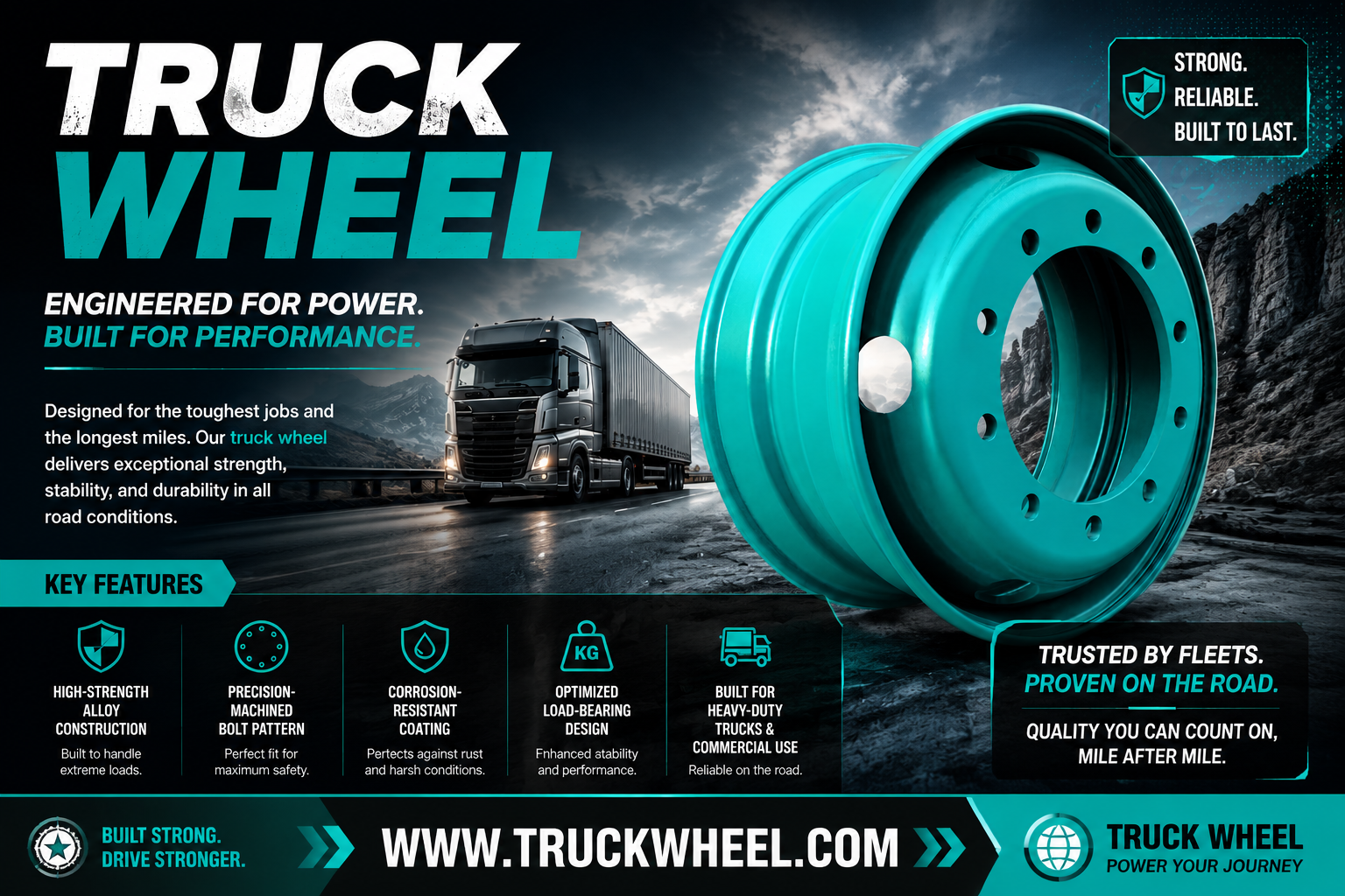 TRUCK WHEEL – ENGINEERED FOR POWER, BUILT FOR THE WORLD’S TOUGHEST ROADS